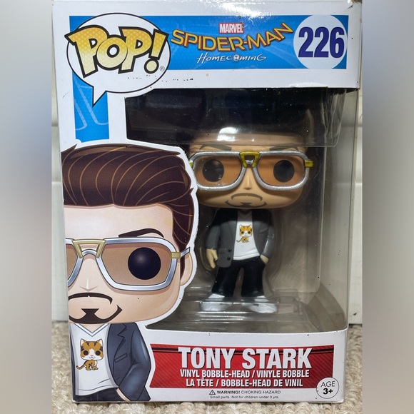 Tony Stark Funko Pop, Spider-Man Homecoming #226 - Picture 1 of 6